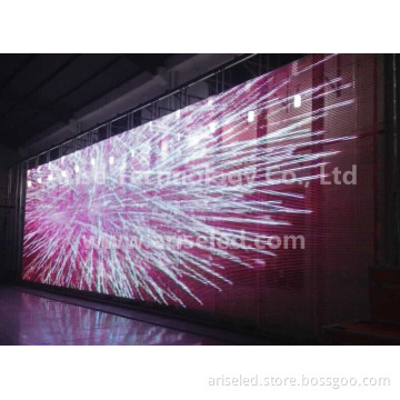 LED Mesh Curtain Display InDoor P5 P6 P7.62 OutDoor P12 P16 LED mesh displays/Curtain LED Display P6.25/P8.9/P10/P10.4/P12.5/P15